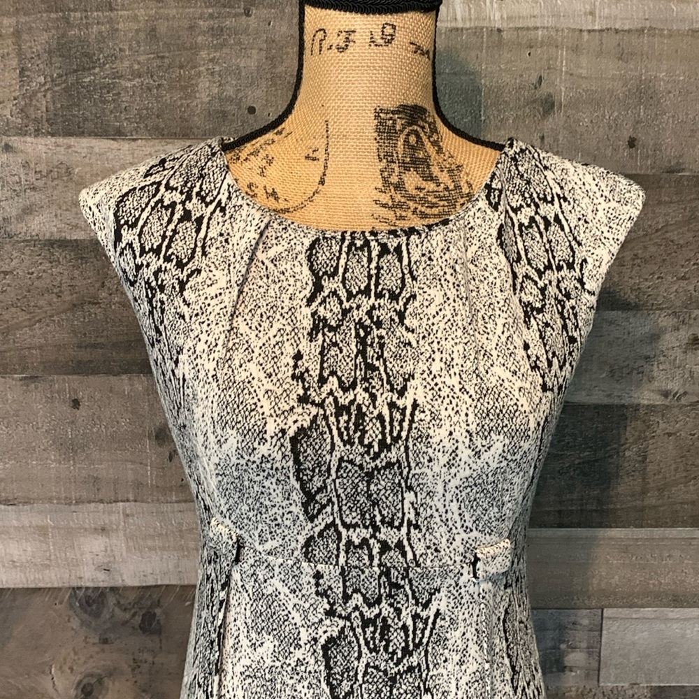 Calvin Klein Cap Sleeve Snakeskin Dress - Picture 5 of 16